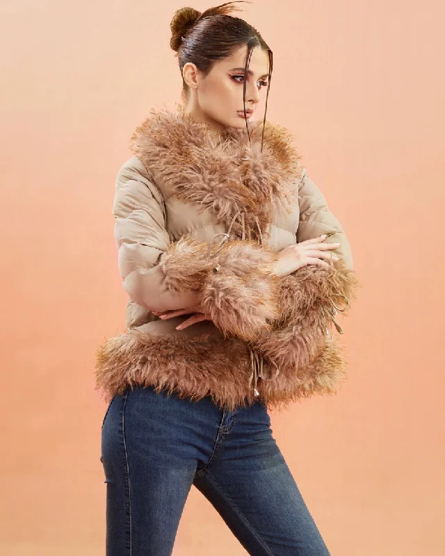 Unicorn Blood Solid Color Patchwork Fleece Long Sleeve Puffer Jacket Nylon Fabric Polyester Fabric Spandex Fabric Unicorn Blood Solid Color Patchwork Fleece Long Sleeve Puffer Jacket Nylon Fabric Polyester Fabric Spandex Fabric
