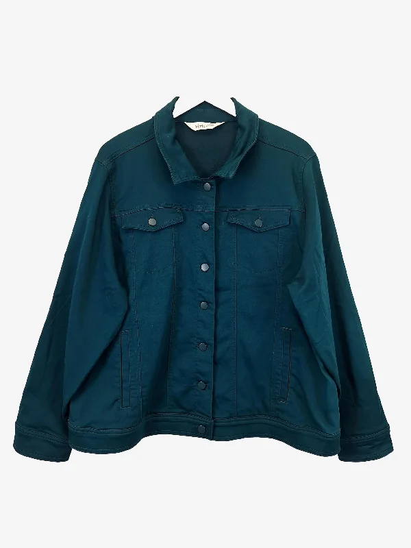 Virtuelle Matte Emerald Classic Denim Jacket Size 22 Hooded Jacket Caped Jacket Shawl Collar Jacket Virtuelle Matte Emerald Classic Denim Jacket Size 22 Hooded Jacket Caped Jacket Shawl Collar Jacket