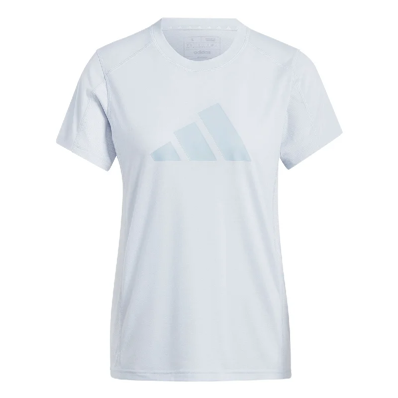 adidas Training Essentials Logo Short Sleeve Tee - Womens - Halo Blue/Wonder Blue