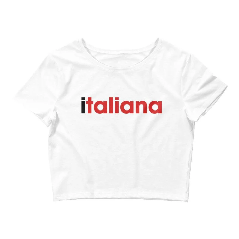 Italiana Womens Crop Tee