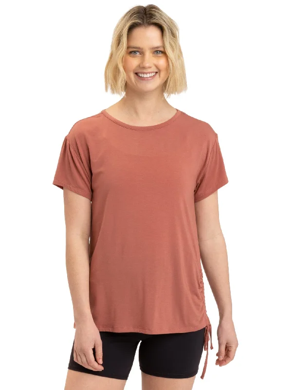 Nia Side Ruched Jersey Tee