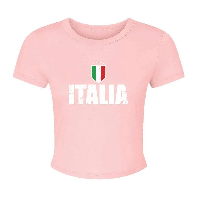 Italia Pink Cropped Tee