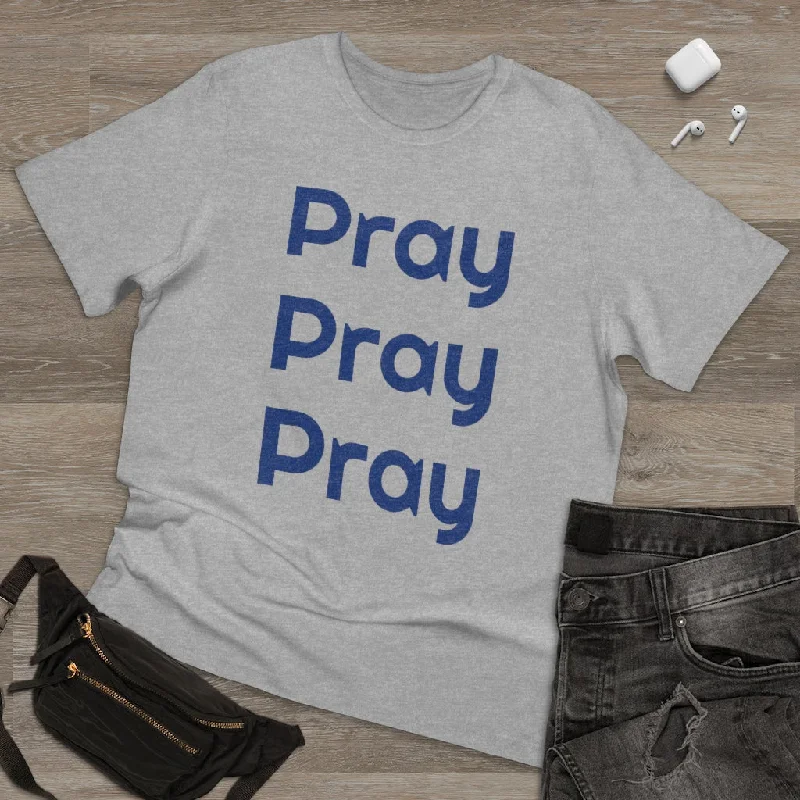 Pray Christian Unisex Tee, Best Unisex Deluxe Christian Biblical Regular Fit Cotton T-shirt For Men or Women (US Size: XS-3XL)