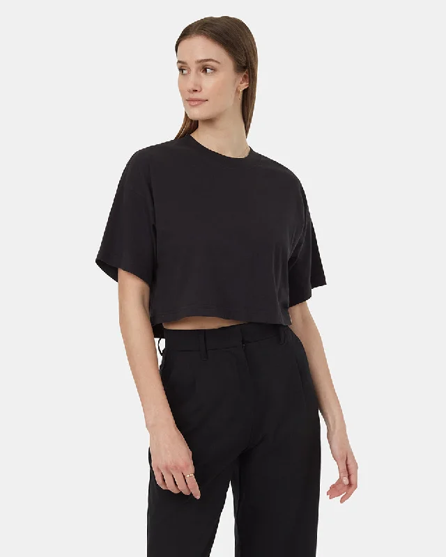 Regenerative Cotton Oversized Crop T-Shirt