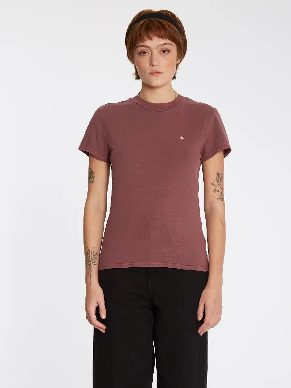 Solid Stone T-shirt - BURGUNDY