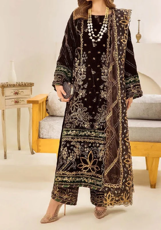 Adan's Libas Pakistani Velvet Luxury Dress