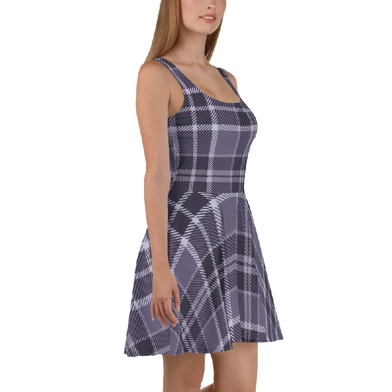 Chic Plaid Flair Stylish Skater Dress, lioness-love