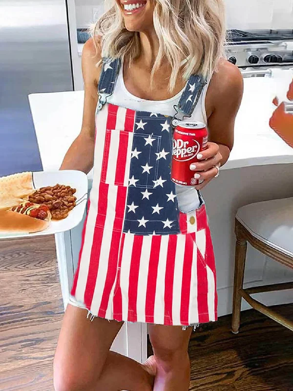 Independence Day Flag Print Graceful Pocket Strap Mini Dress Fashionable Lace Mini Dress Independence Day Flag Print Graceful Pocket Strap Mini Dress Fashionable Lace Mini Dress