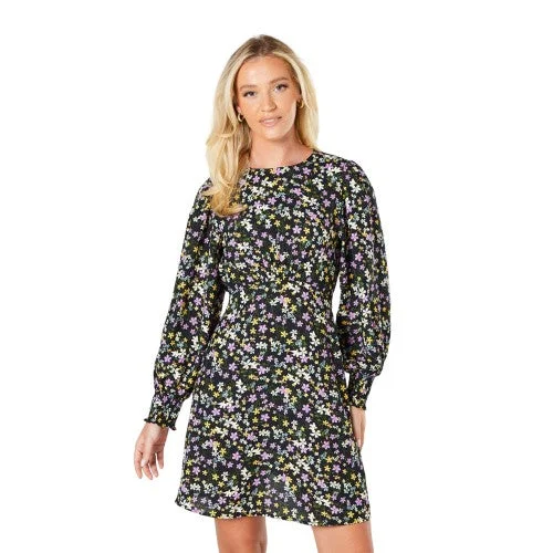 Dorothy Perkins Womens/Ladies Ditsy Floral Shirred Cuff Mini Dress Chic Halter Mini Dress Dorothy Perkins Womens/Ladies Ditsy Floral Shirred Cuff Mini Dress Chic Halter Mini Dress