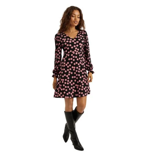 Dorothy Perkins Womens/Ladies Polka Dot Petite Long-Sleeved Mini Dress Cozy Cotton Mini Dress Dorothy Perkins Womens/Ladies Polka Dot Petite Long-Sleeved Mini Dress Cozy Cotton Mini Dress