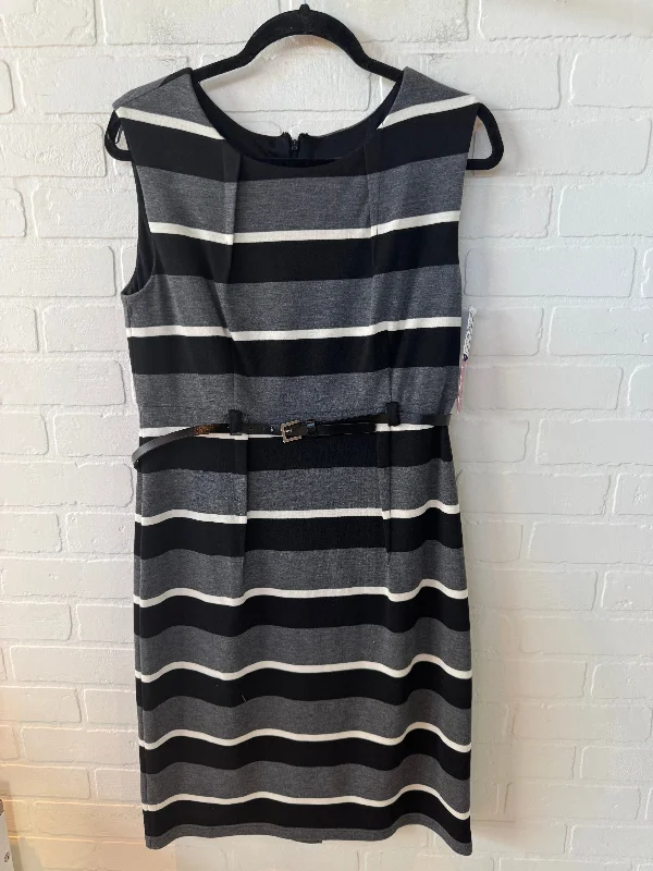 Dress Work By R And K Originals In Black & Grey, Size: M
