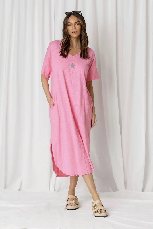 Ella Sequin Star Dress | Pink