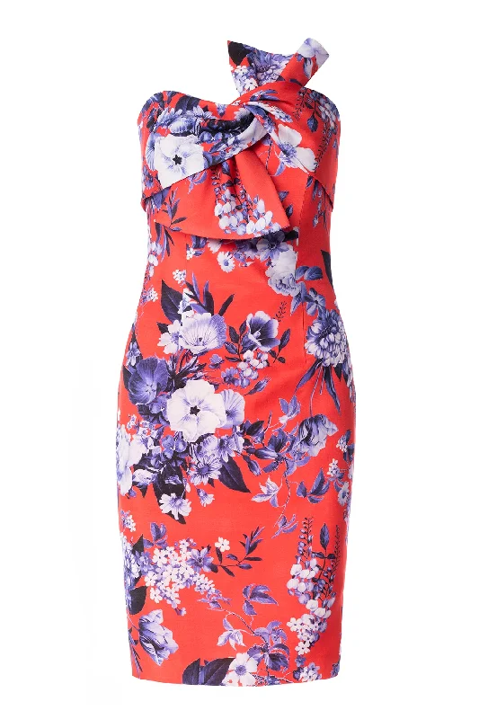 SILK GAZAR BOW DRESS