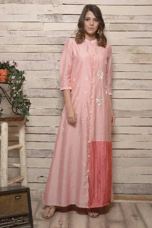 Pink Button Down Dress