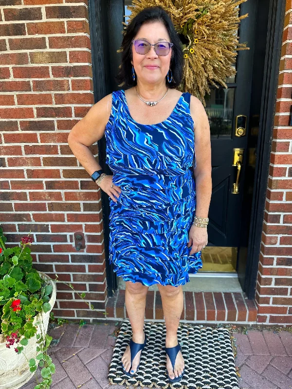 Lulu B Blue Tiger Cha Cha Dress