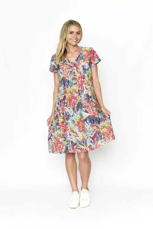 Nicola Dress | Dense Foliage