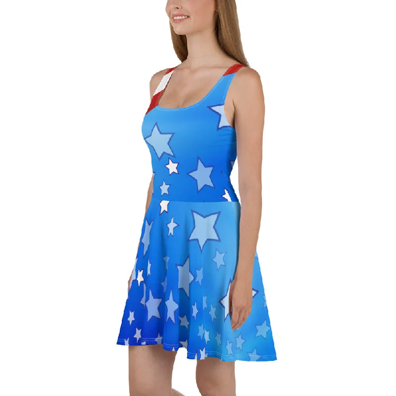 Patriotic Pride Stars and Stripes Skater Dress, lioness-love