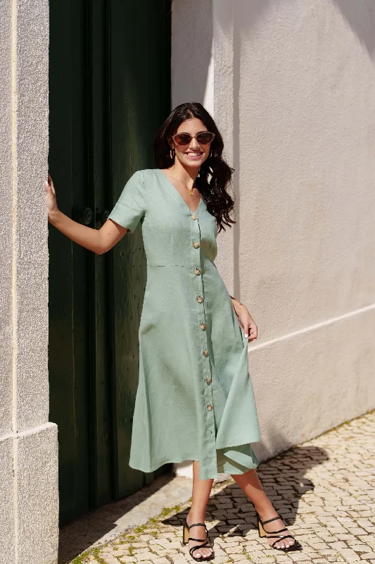Penelope Dress Desert Sage Green