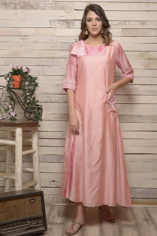 Pink A-line Dress