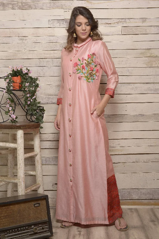Pink Button Down Dress