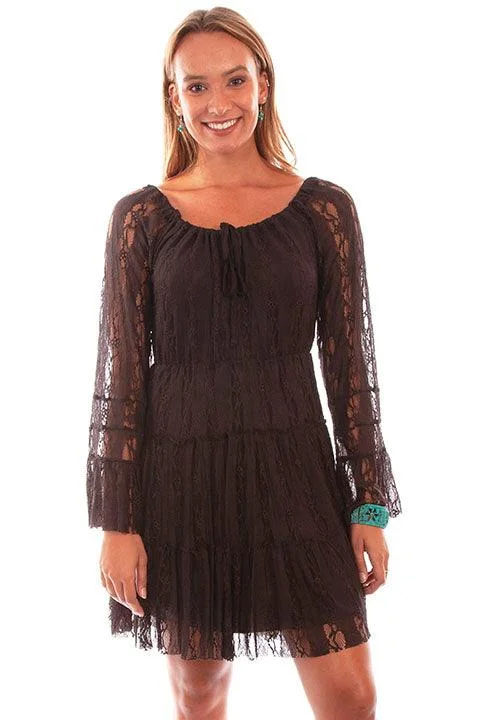 Scully CHOCOLATE LACE DRESS