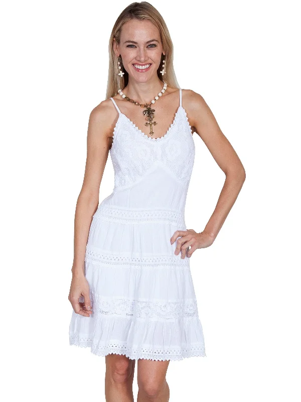 Scully WHITE DRESS W/SPAGHETTI STRAPS