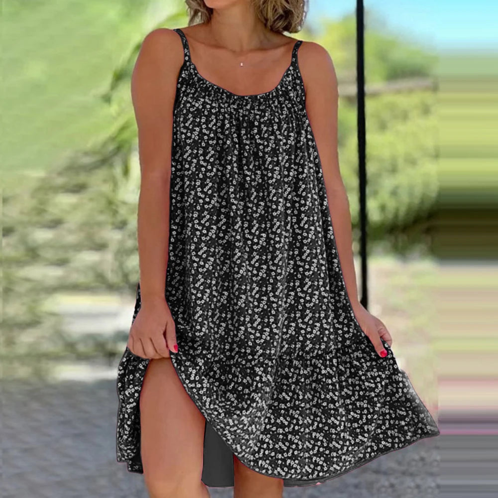 Sexy Camisole Oversized Dress for Women 2023 Summer Plus Size Elegant Short Mini Dresses Boho Female Clothing Vintage Skirt Classic Floral Print Mini Dress Sexy Camisole Oversized Dress for Women 2023 Summer Plus Size Elegant Short Mini Dresses Boho Female Clothing Vintage Skirt Classic Floral Print Mini Dress