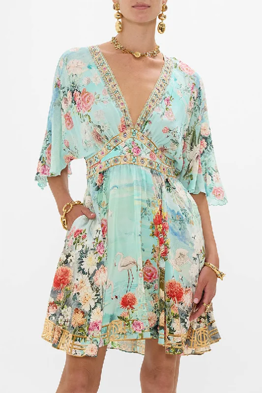 SHORT WAISTED DRESS