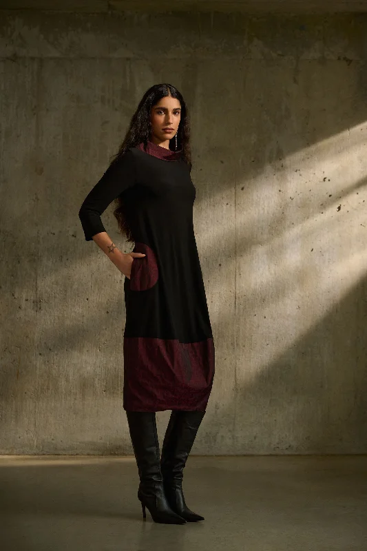 Silky Knit And Memory Cocoon Dress