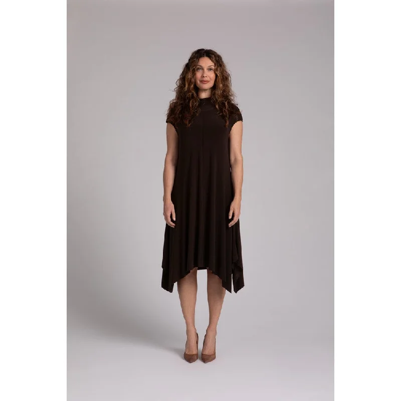 Flounce Funnel Neck Dress 28181-0