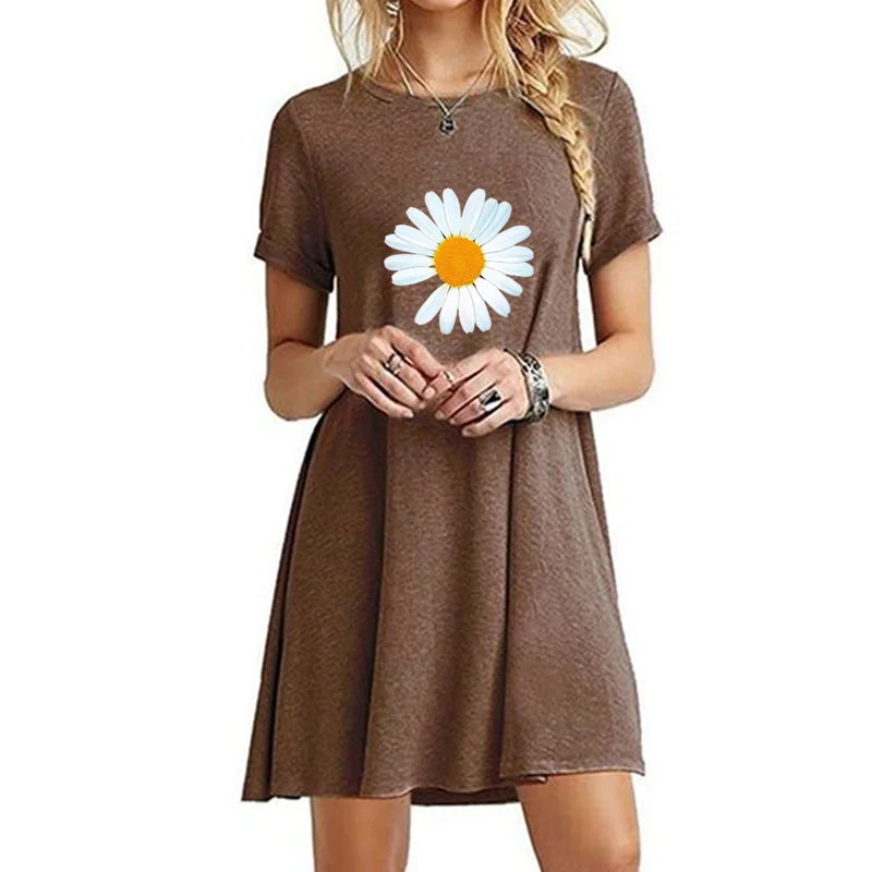 Trending Womens Round Neck Above Knee Length Dress Casual Sexy Printed Mini Dresses Summer Short Sleeve Cool Long T-shirt Comfortable Polka Dot Mini Dress Trending Womens Round Neck Above Knee Length Dress Casual Sexy Printed Mini Dresses Summer Short Sleeve Cool Long T-shirt Comfortable Polka Dot Mini Dress