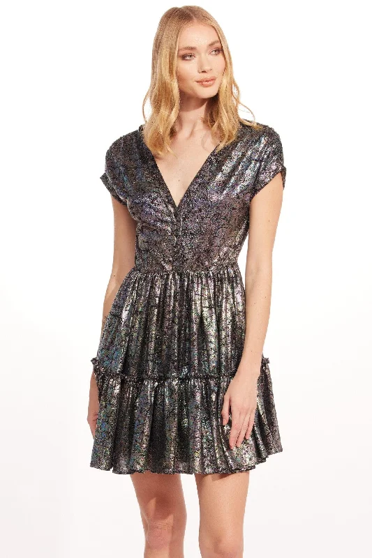 Ulani Mini Dress - Pyrite Cozy Knit Mini Dress