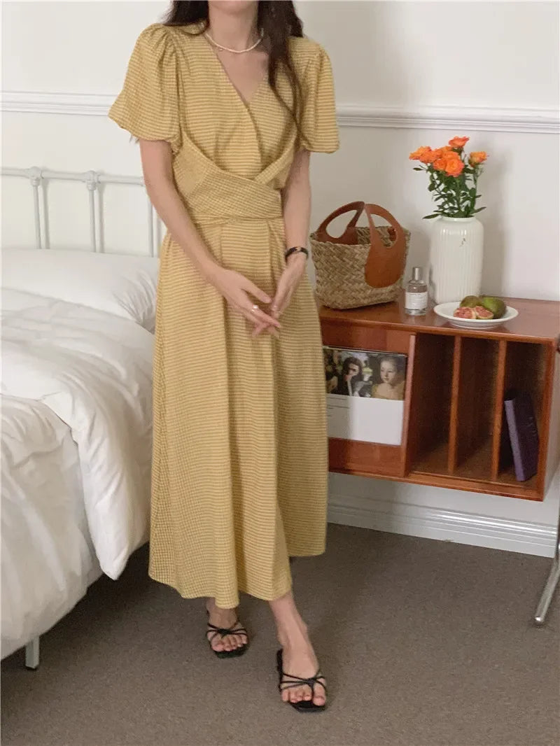 V Neck Long Dress