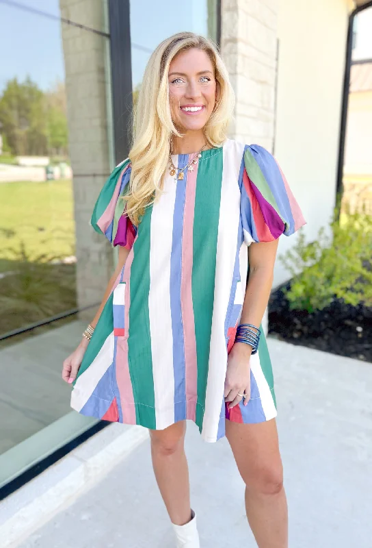 What A Feeling Dress in Denim Plum