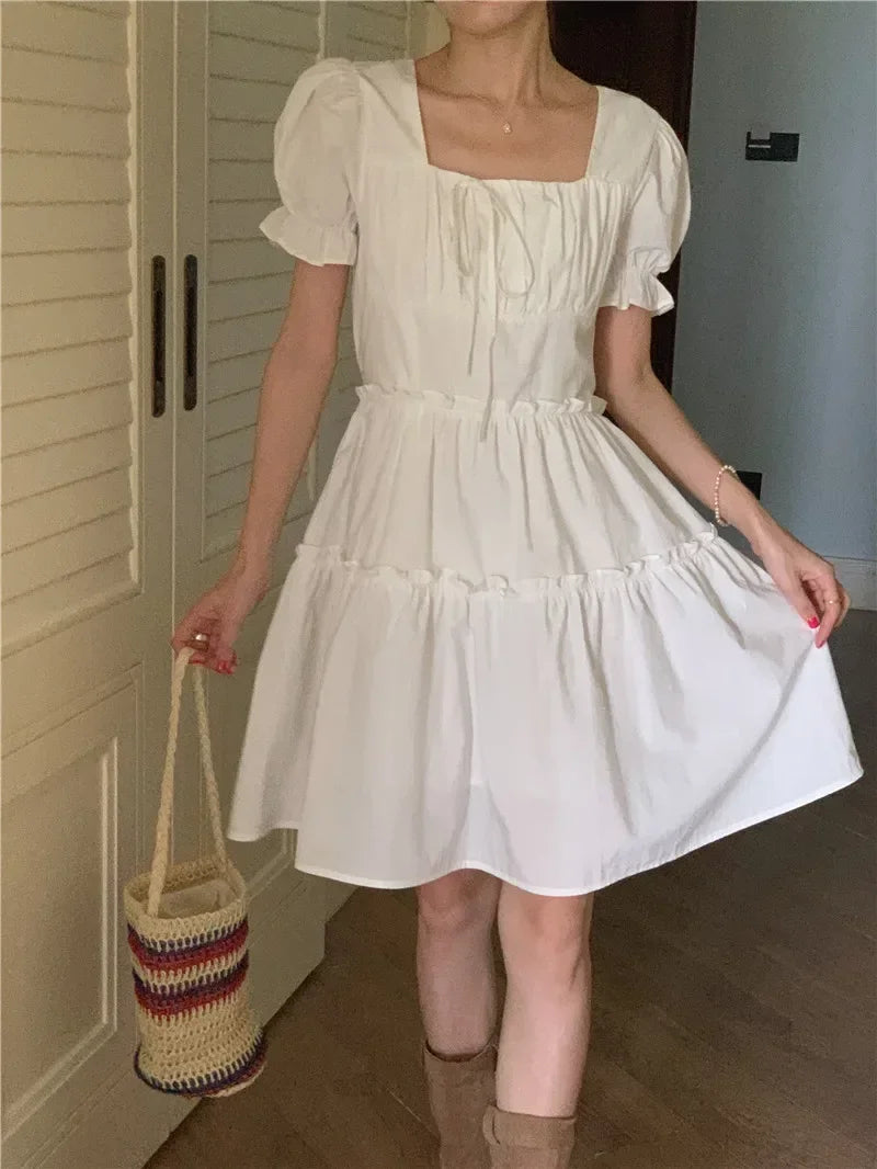 Women's Casual Short White Dress