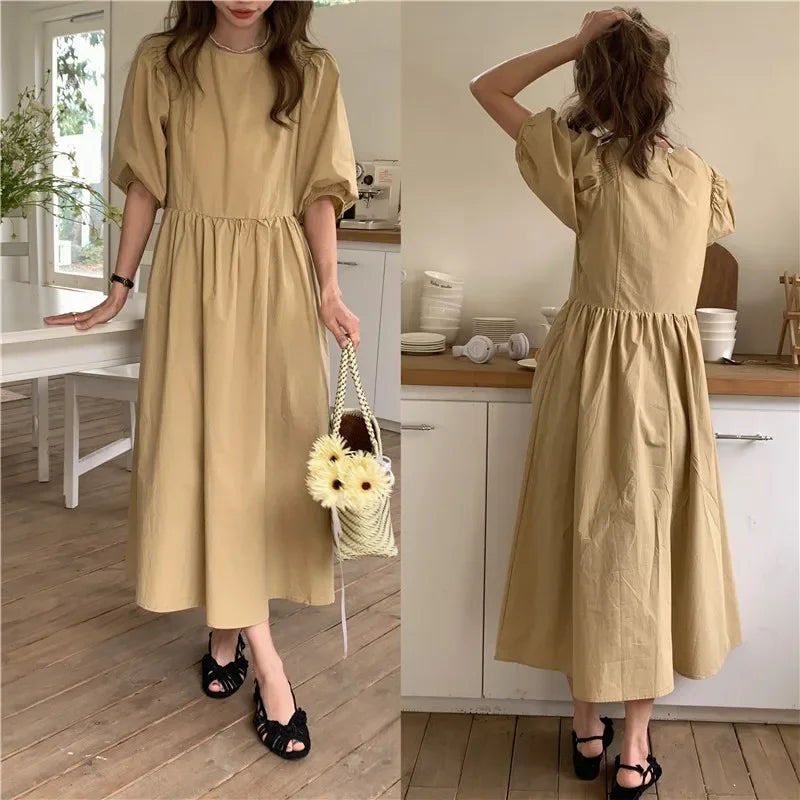 Women's Khaki Long Dress