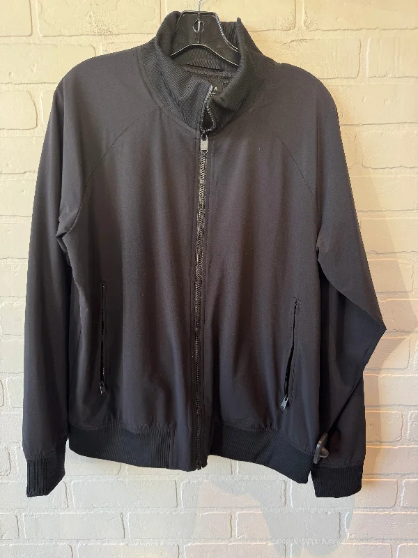 Athletic Jacket By Athleta In Black, Size: L