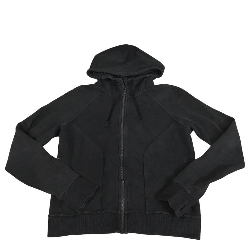 Athletic Jacket By Lululemon In Black, Size: 10