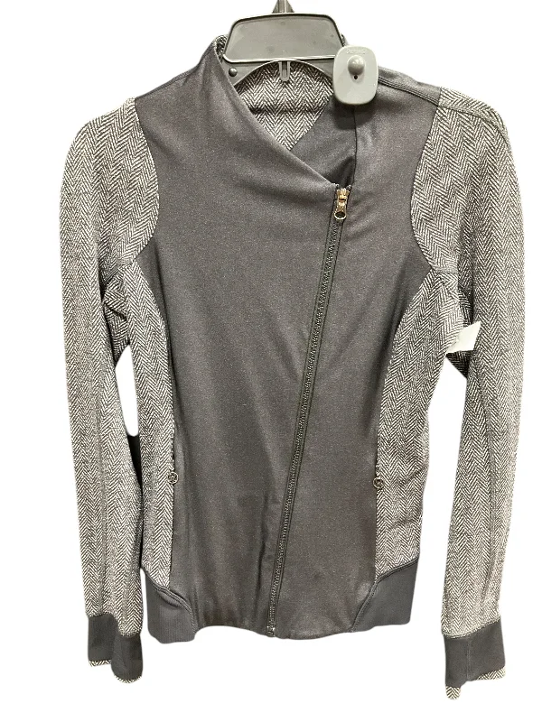 Athletic Jacket By Lululemon In Grey, Size: S