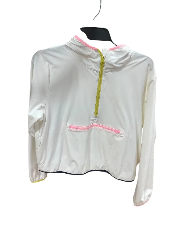 Athletic Jacket By New Balance In White, Size: M