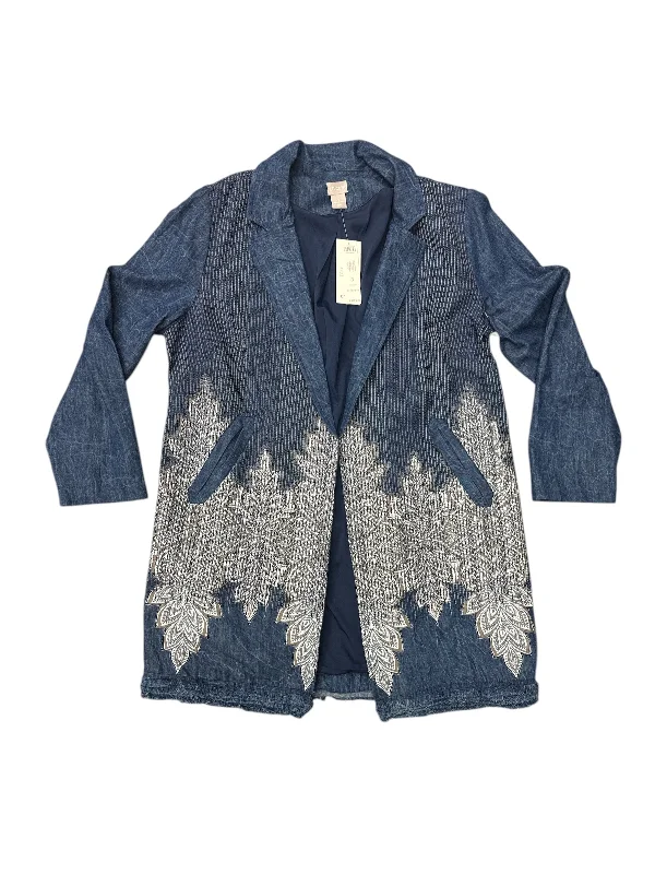 Jacket Denim By Chicos In Blue Denim, Size: 1x