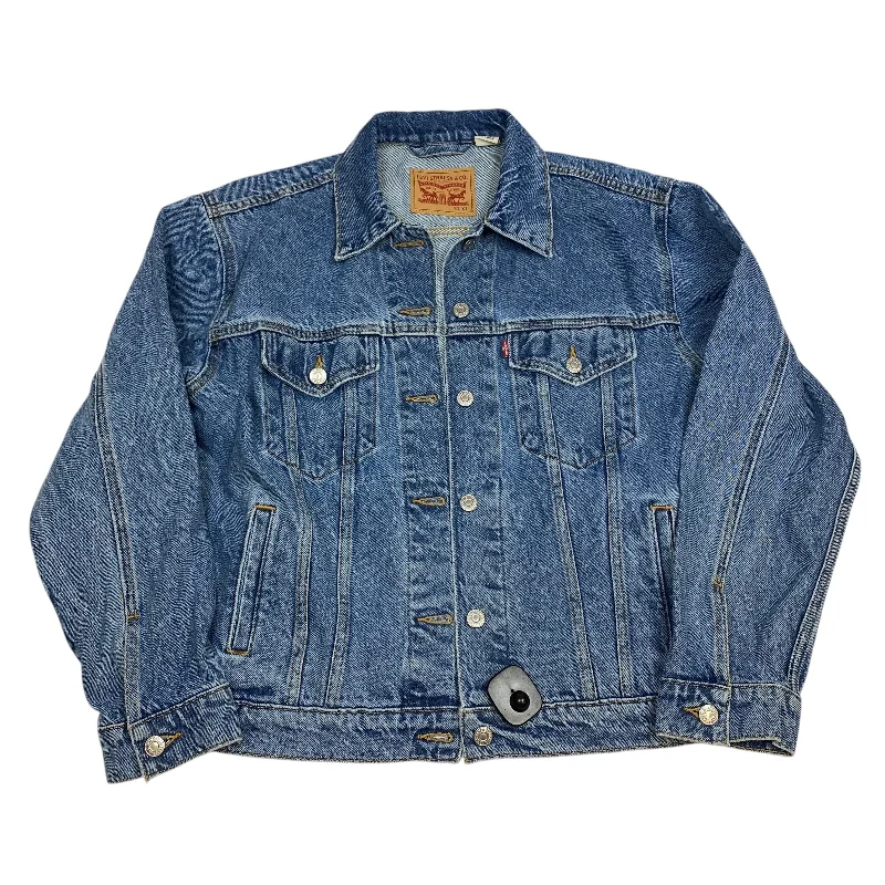 Jacket Denim By Levis In Blue Denim, Size: Xl