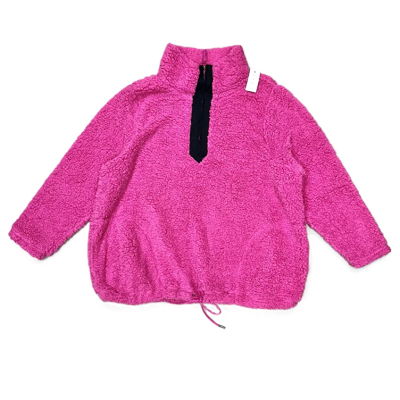 Jacket Faux Fur & Sherpa By Livi Active In Pink, Size: 3x