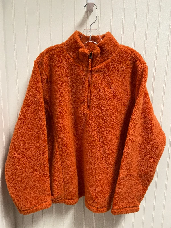 Jacket Fleece By Lands End In Orange, Size: Xl