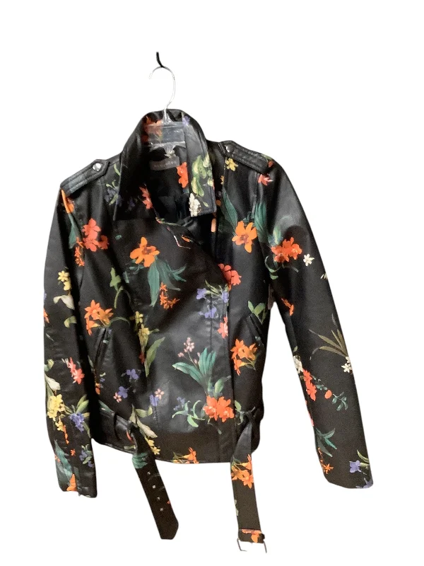 Jacket Moto By Cmc In Floral Print, Size: M