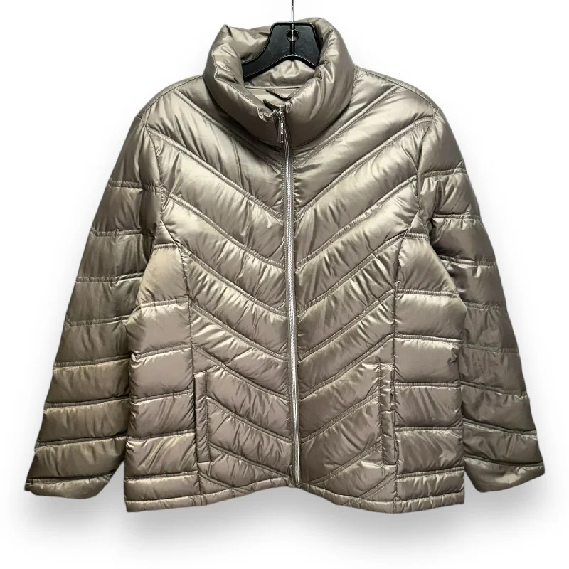 Jacket Puffer & Quilted By Kenneth Cole Reaction In Grey, Size: Xl