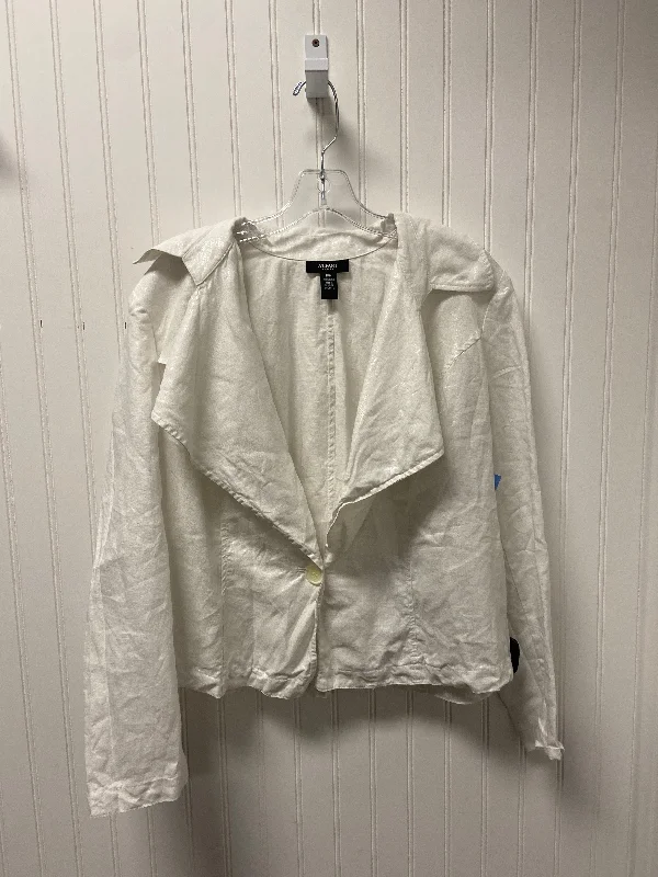 Jacket Shirt By Alfani In White, Size: Xl