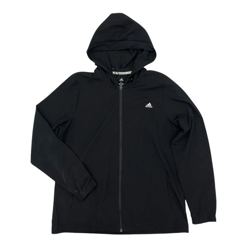 Jacket Windbreaker By Adidas In Black, Size:Xl