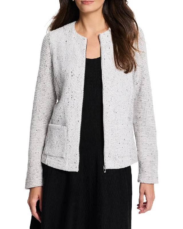 NIC & ZOE Zip Front Mix Knit Jacket