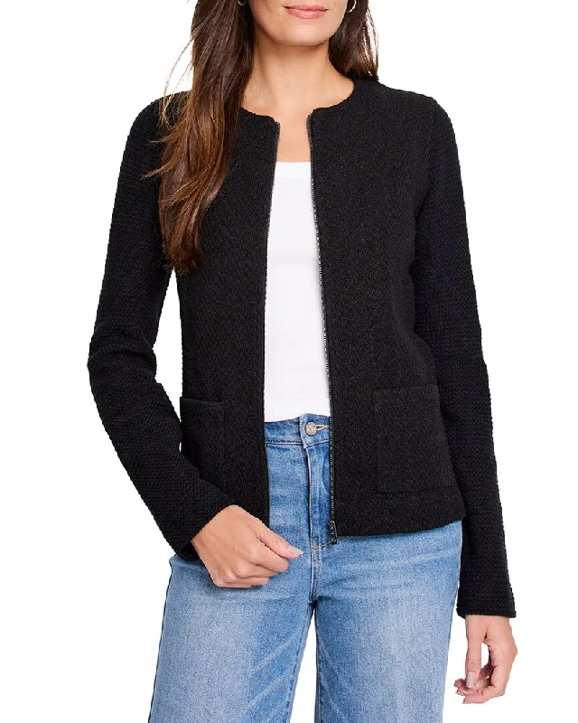 NIC & ZOE Zip Front Mix Knit Jacket